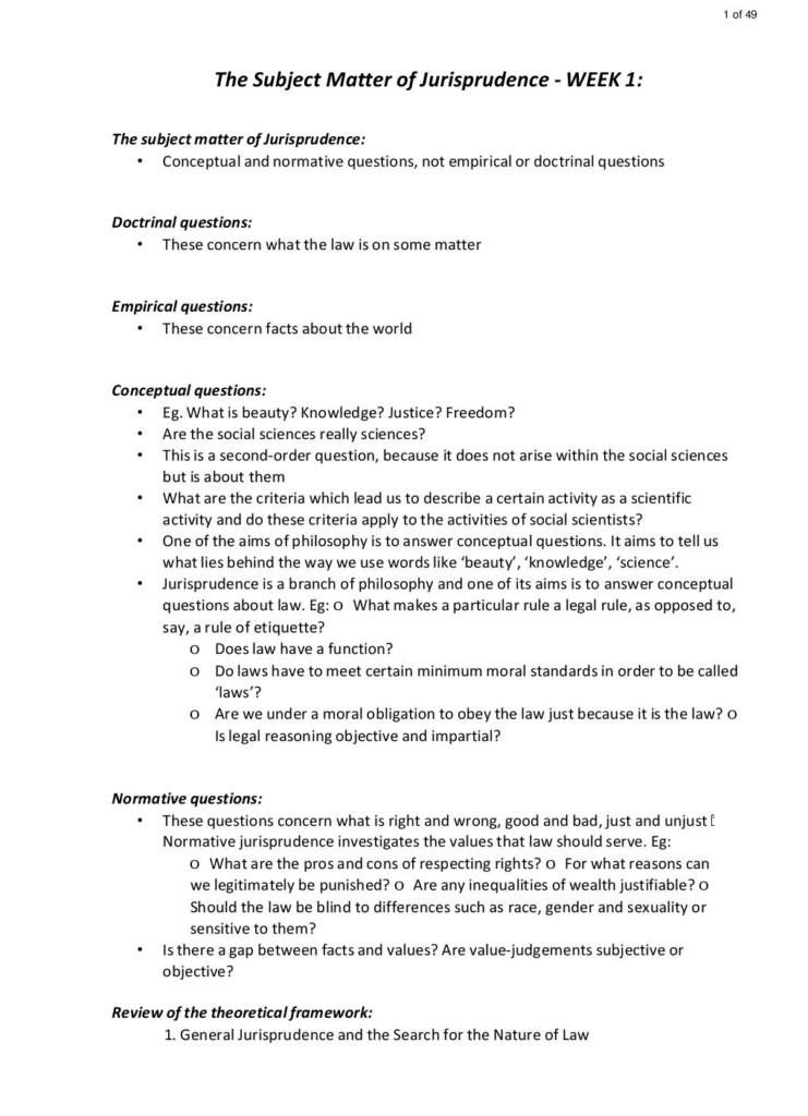 Jurisprudence (LAW214) full notes