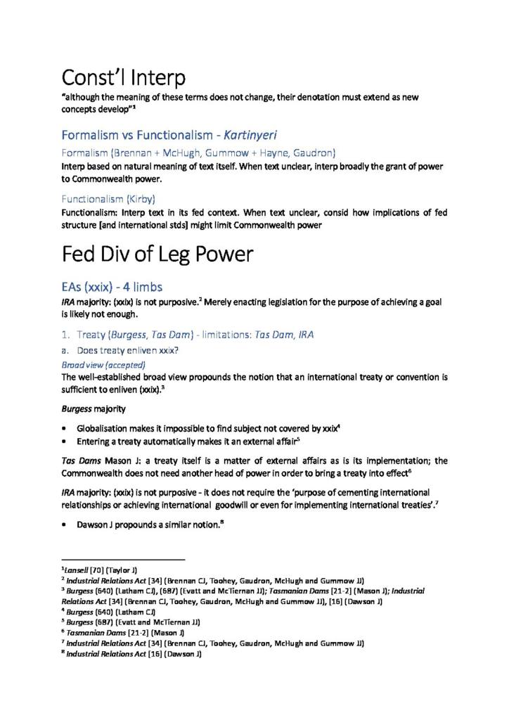 Constitutional Law (LAWS50028) H1 final exam notes