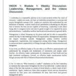 Leadership & Behavioral Management (MGT 828) all module notes