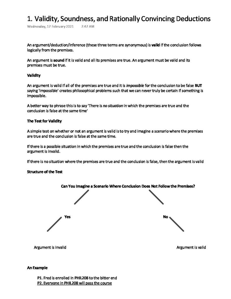 The Brain Gym: An Introduction to Logic (PHIL208) full lecture notes