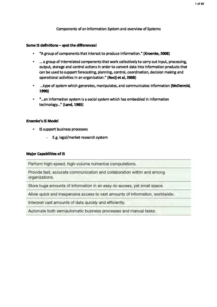 Business Information Systems lecture notes
