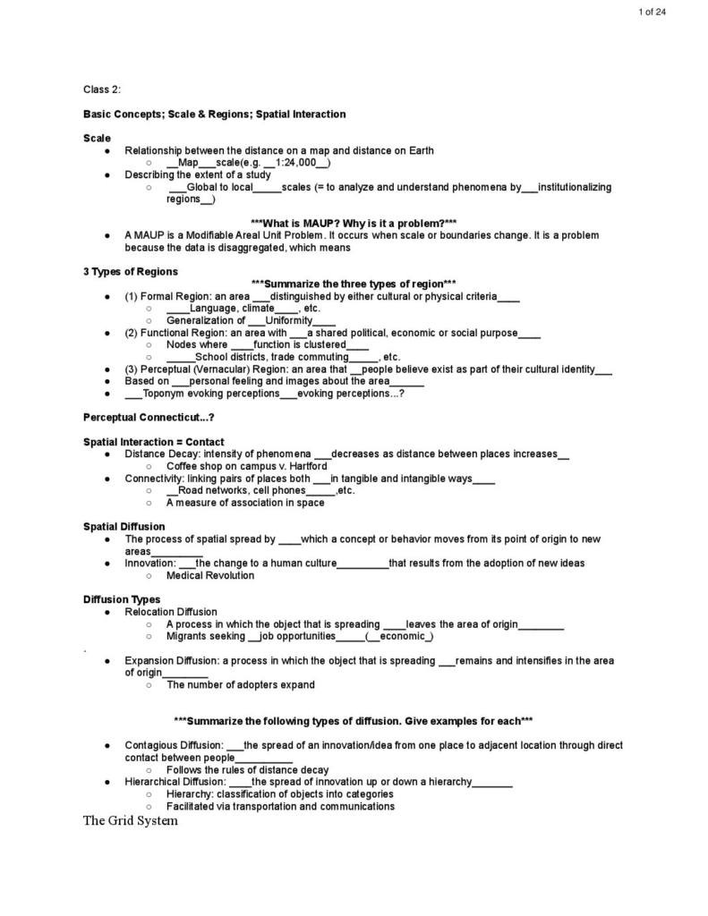 World Regional Geography (GEOG 1700) full lecture summary