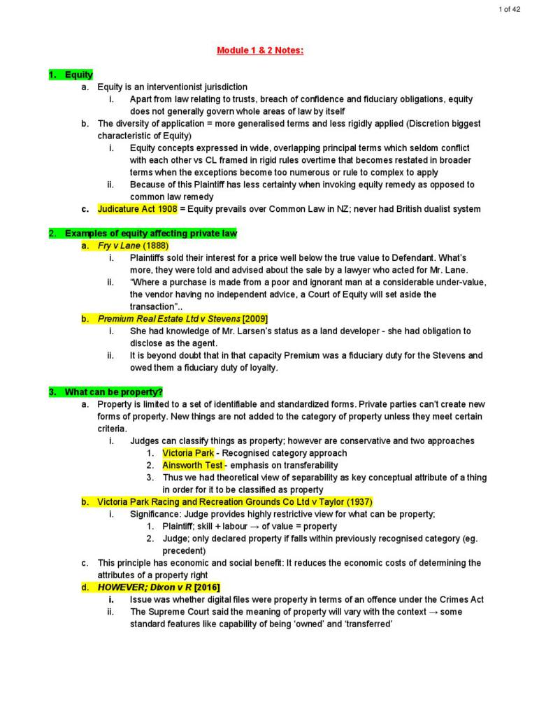 Legal Foundations (LAW 141) module notes