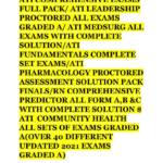 ATI RN Comprehensive Predictor (2019) A,B & C Test Bank: Q&A in 900 pages
