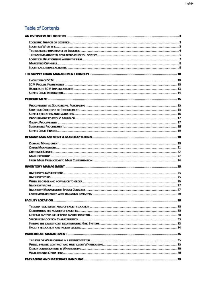 Operations & Supply Chain Management (RBS IB) Year 1 notes