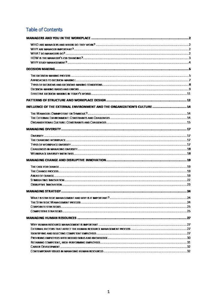 Organisation & People (RBS IB) Year 1 notes