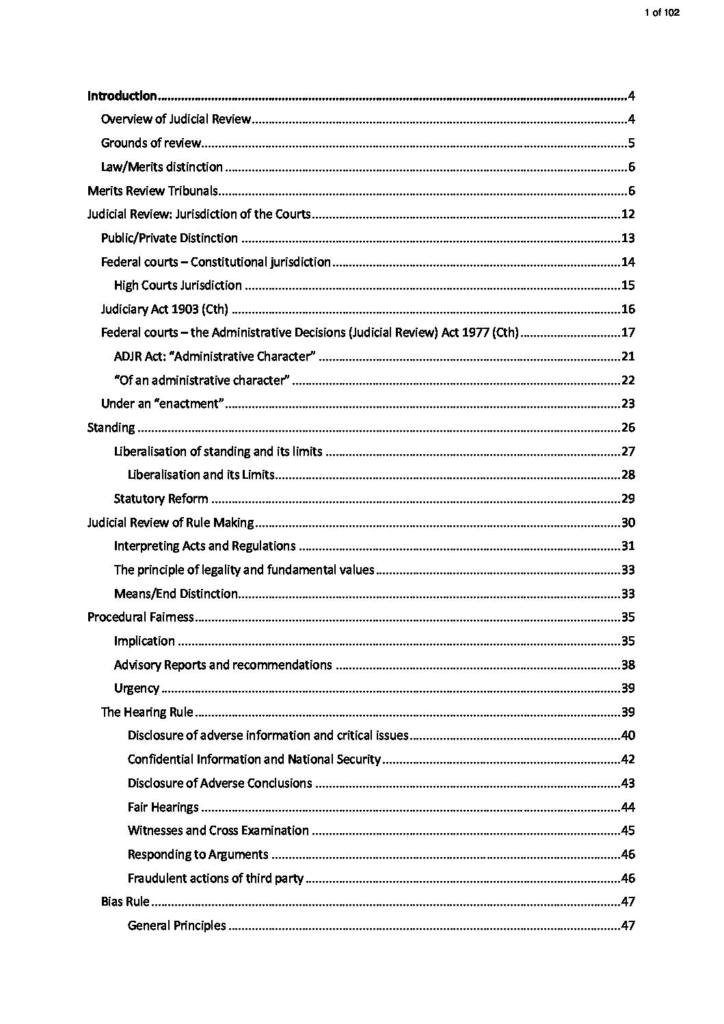 Admin Law (LAWS2010 & LAWS5010) complete HD notes