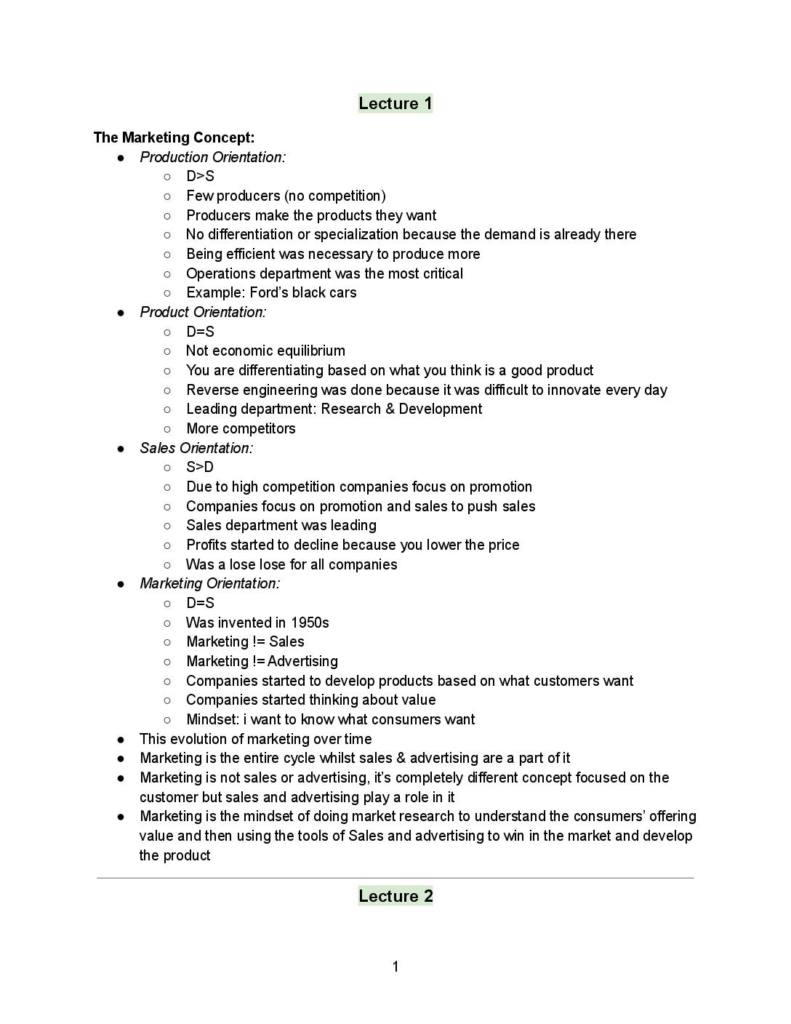 Marketing Research (MKTG 3201) lecture notes
