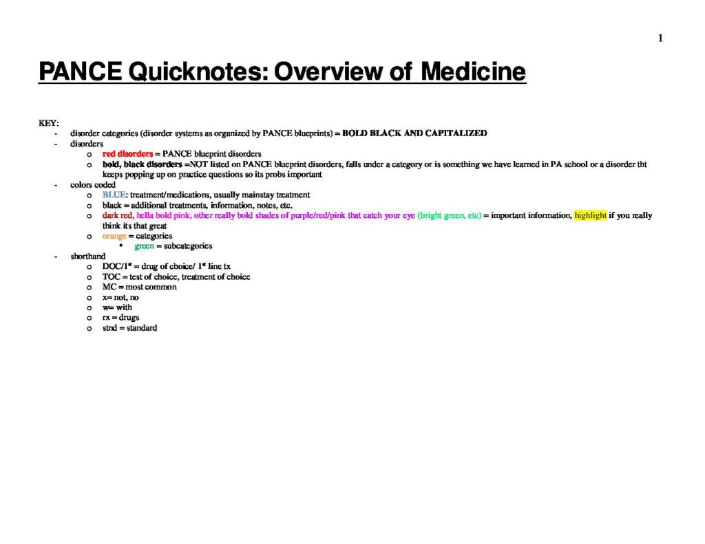PANCE (2021) complete study guide
