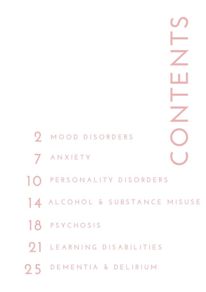 Psychiatry (MBBS A100) notes