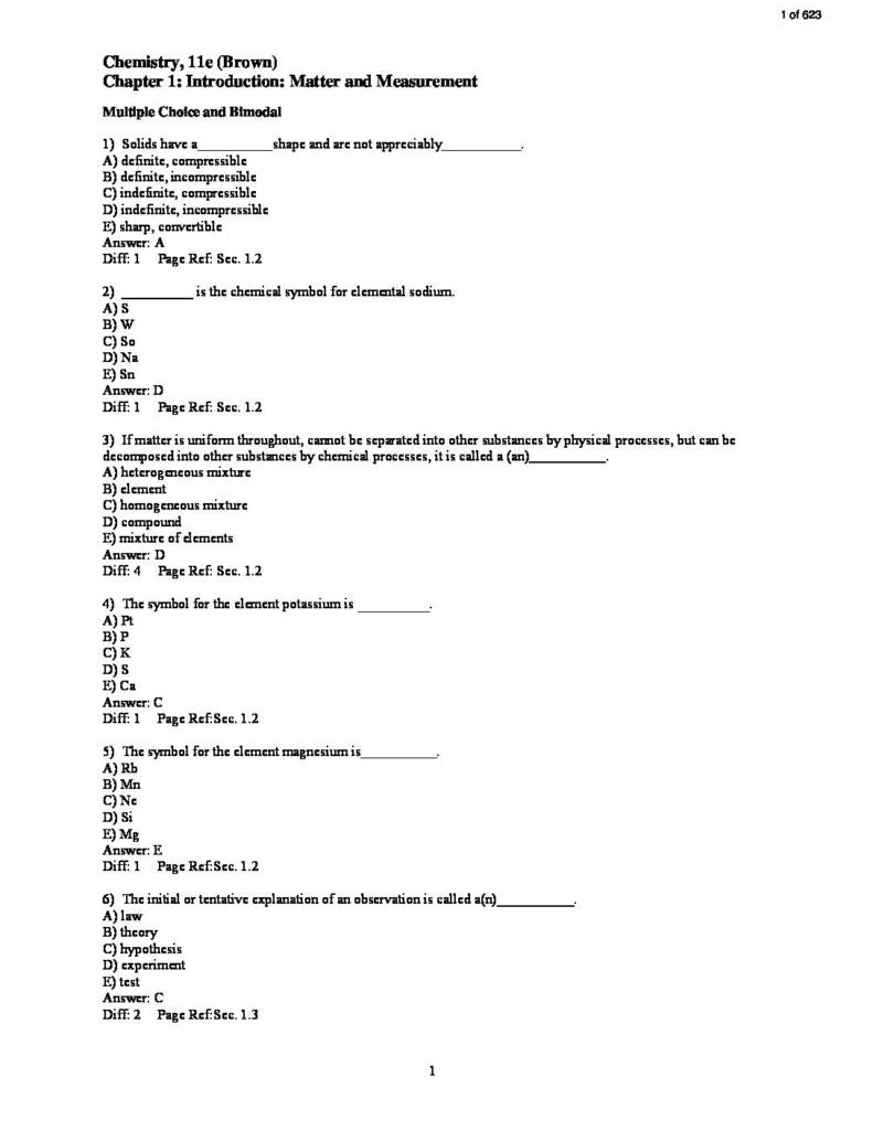 Chemistry: The Central Science 11e test bank