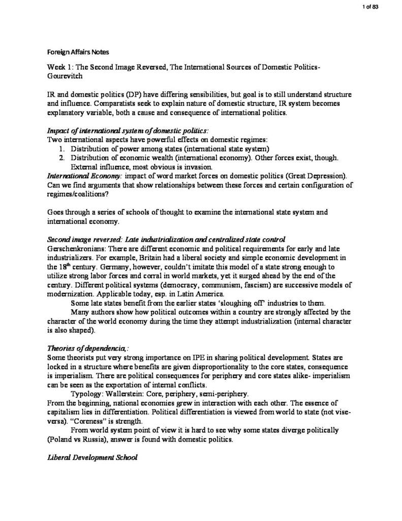 American Foreign Policy (POL S 321 A) comprehensive notes