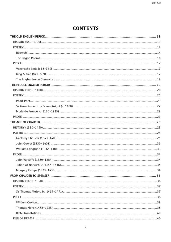 Complete English (British) Literature (UGC NET) notes