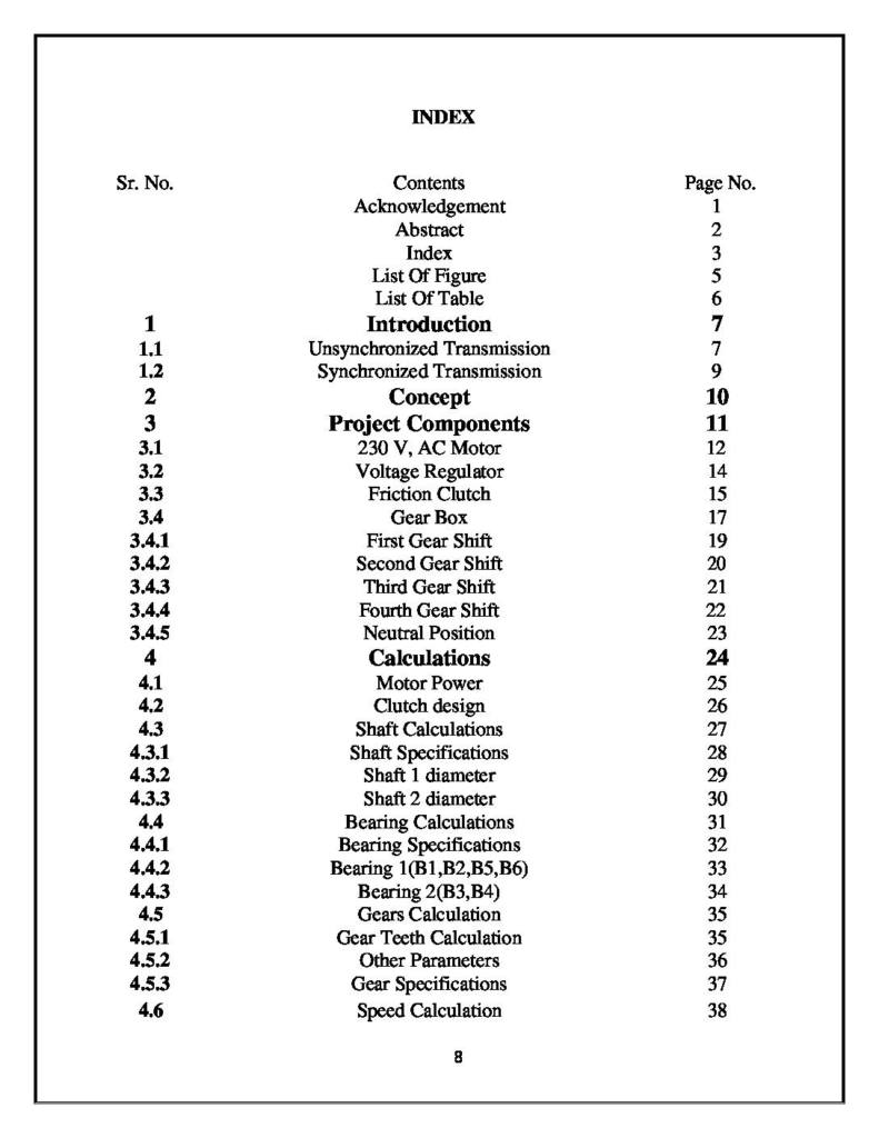 Gear Shifting Application report