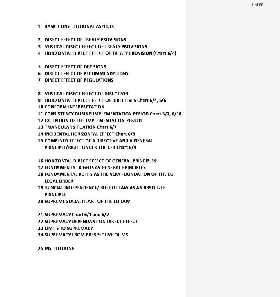 Legal Foundations of the EU Case Law notes