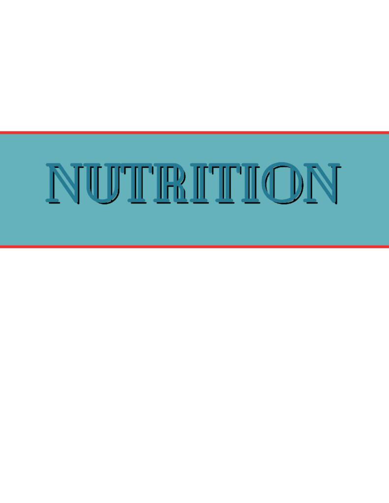 Nutrition Study Guide