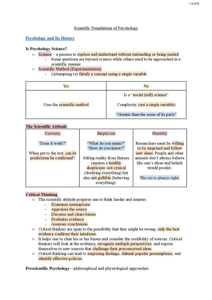 Notes for AP Psychology (AP Psy) at AP (Advanced Placement) StudyLast