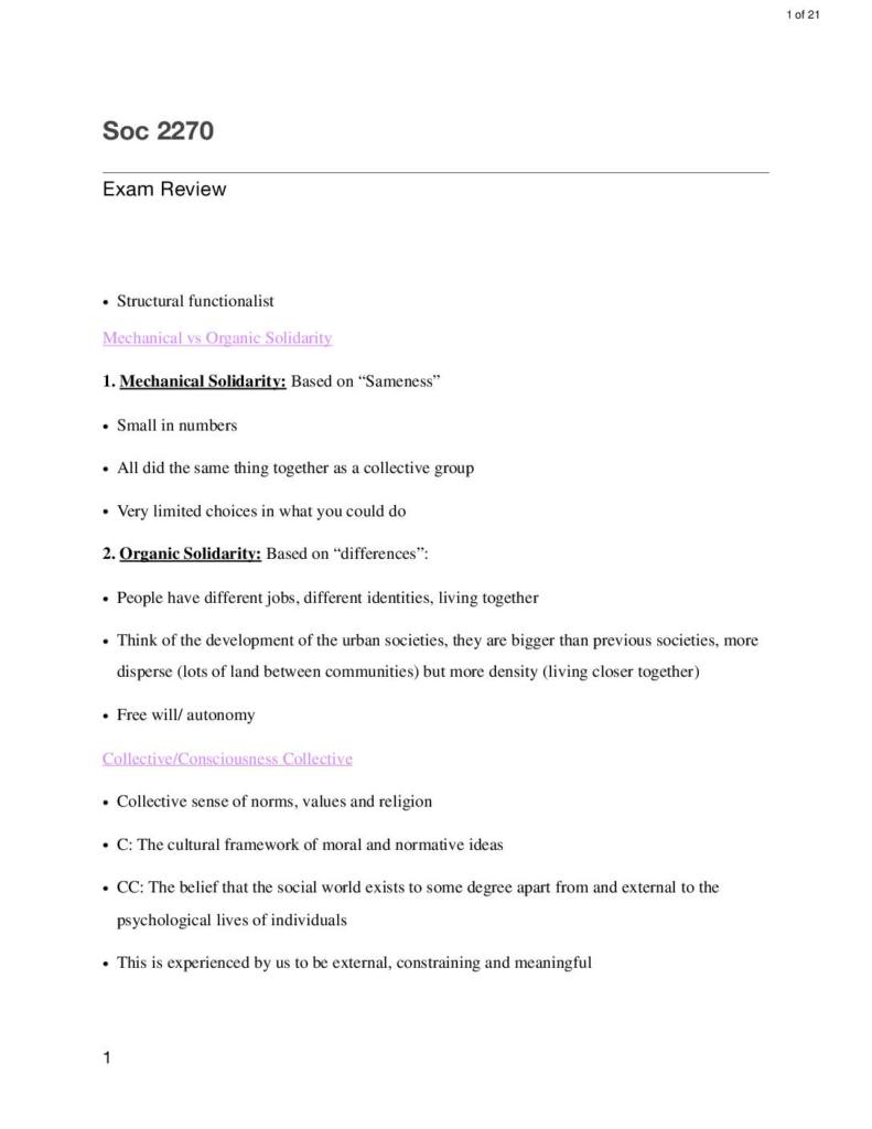 Foundations of Social Theory (2270A) final exam notes