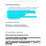 European Union Law (EU Law) revision notes