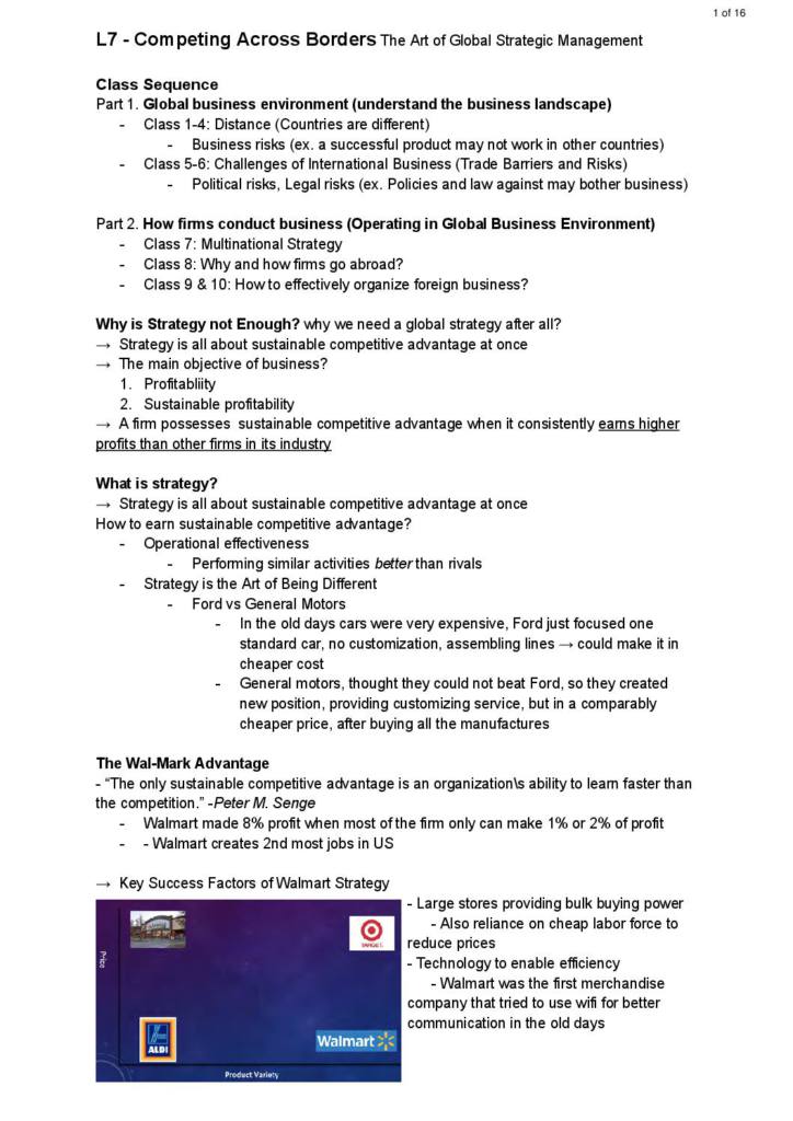 Global Business (IBUS1101) final exam notes