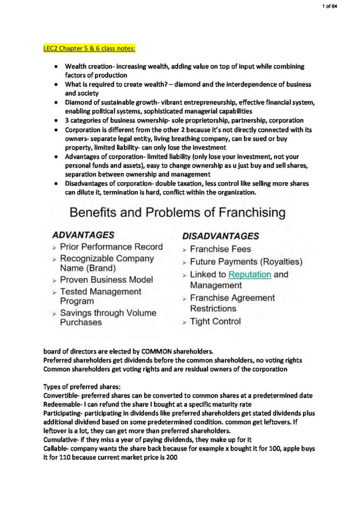 Introduction to Management (RSM100H1F) lecture notes