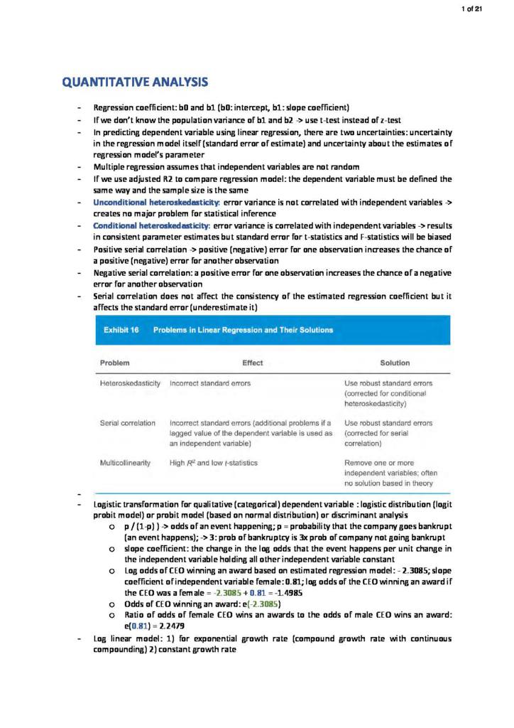CFA® Level 2 important theories