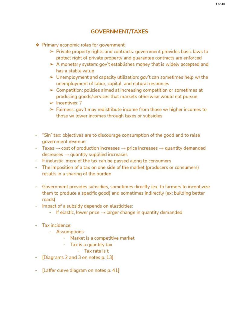 Principles of Macroeconomic (ECON 1010) textbook notes