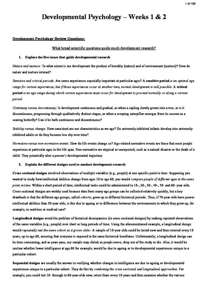 Individual and Social Development (HPS121) complete notes