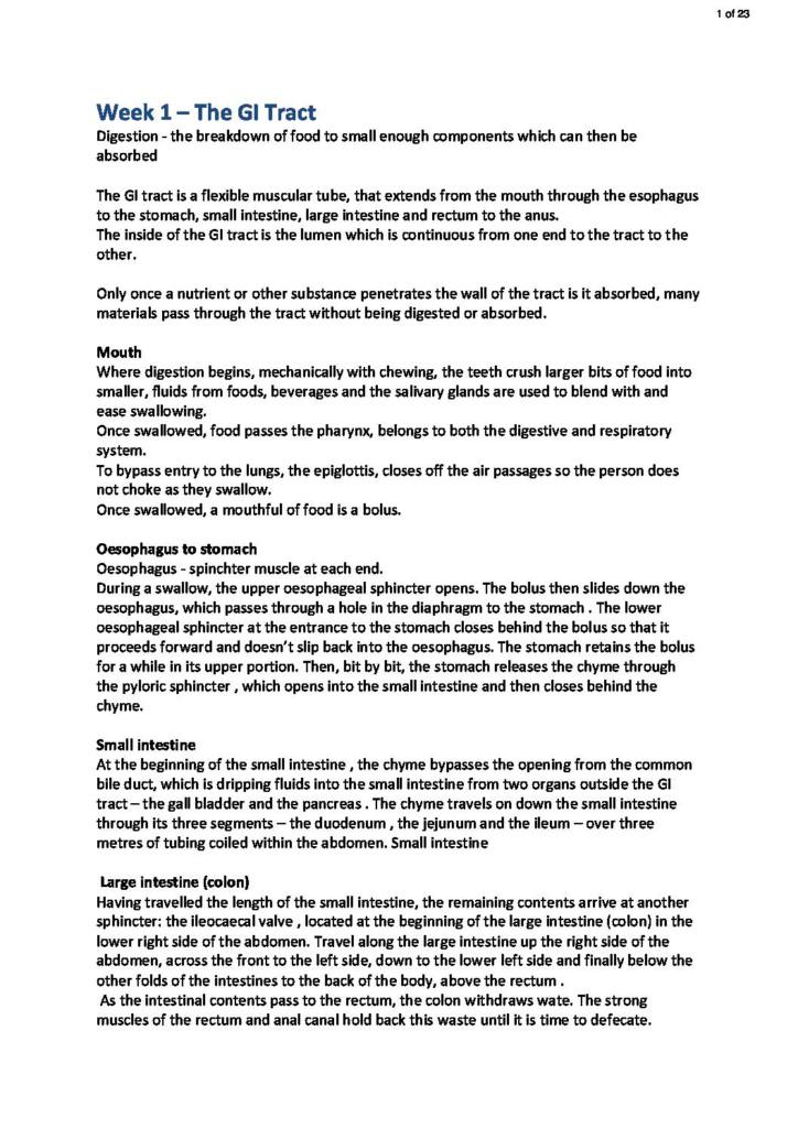 Nutritional Physiology (HSN211) course notes