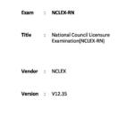 NCLEX-RN Updated Questions and Answers test bank with rationales