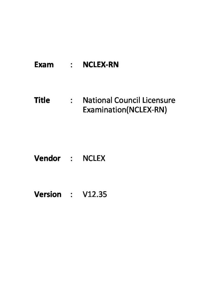 NCLEX-RN Updated Questions and Answers test bank with rationales