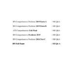 RN Comprehensive Predictor 2019 Form A, B, C, 2016 Test C, ATI Compr. Exit Final, and RN Exit New Exam