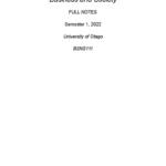 Business and Society (BSNS111) 2022 lecture notes