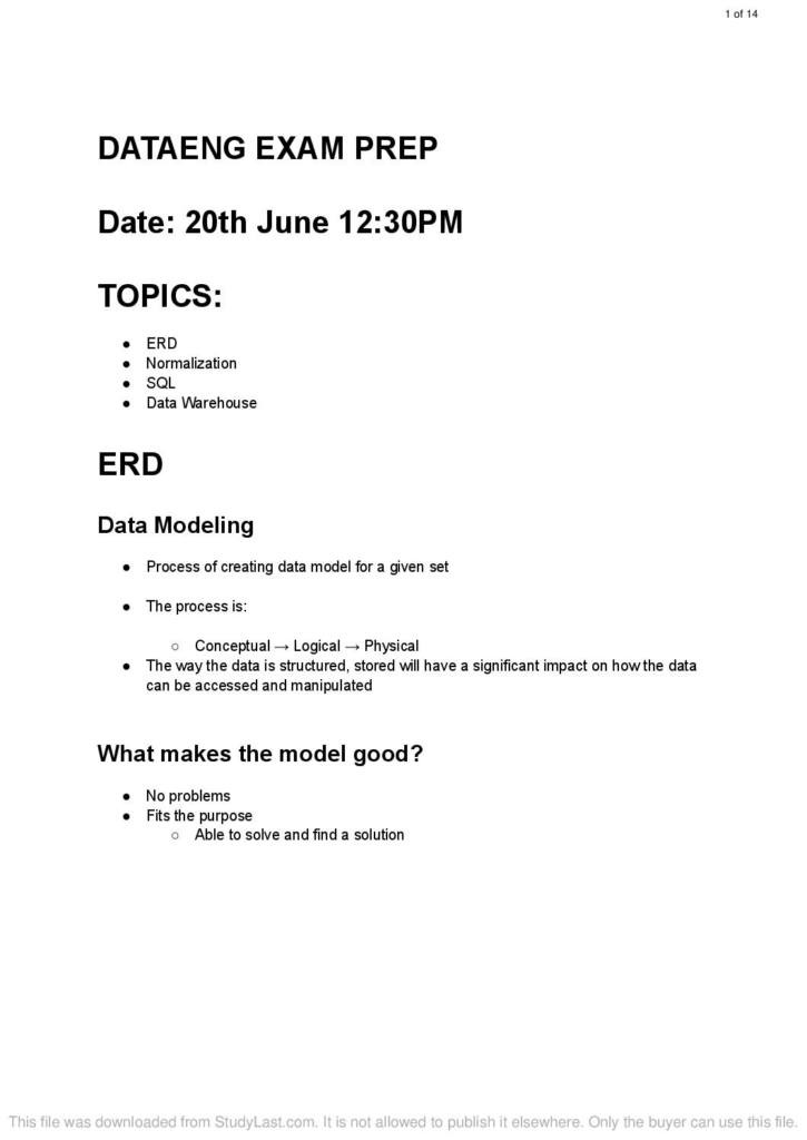 Database Systems (INFOSYS 222) final exam notes