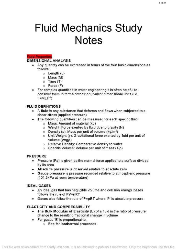 Principles of Water Engineering (CVEN2501) complete notes