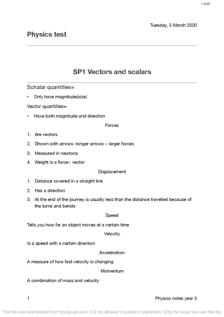 Edexcel GCSE Physics (3 years) full summary notes StudyLast