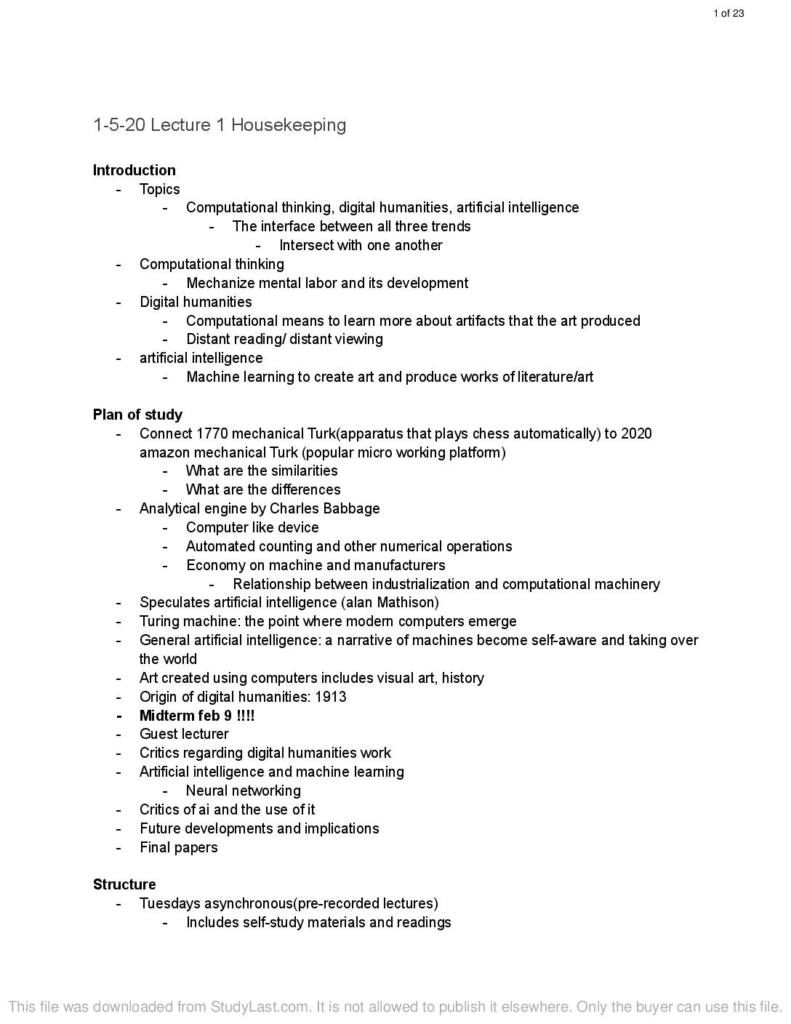 Mediatechnology (GER 179C) lecture notes