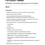 Counselling Approaches and Principles (PSYU2201) complete summary notes