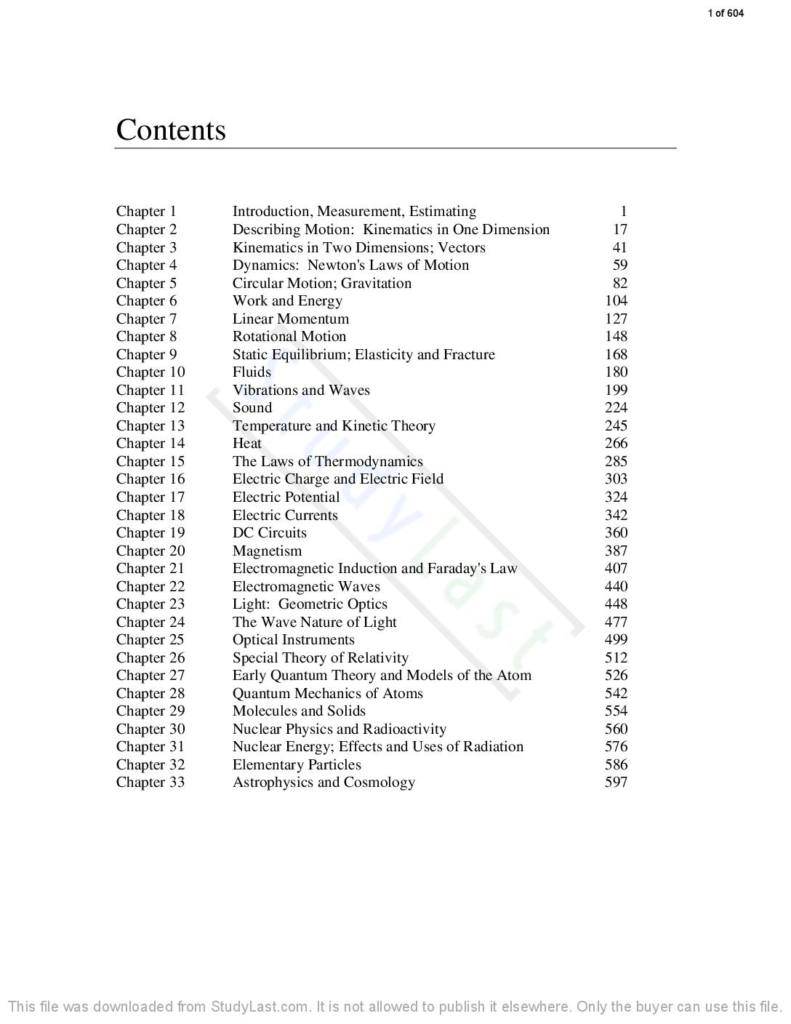 Physics: Principles with Applications 6th edition test bank