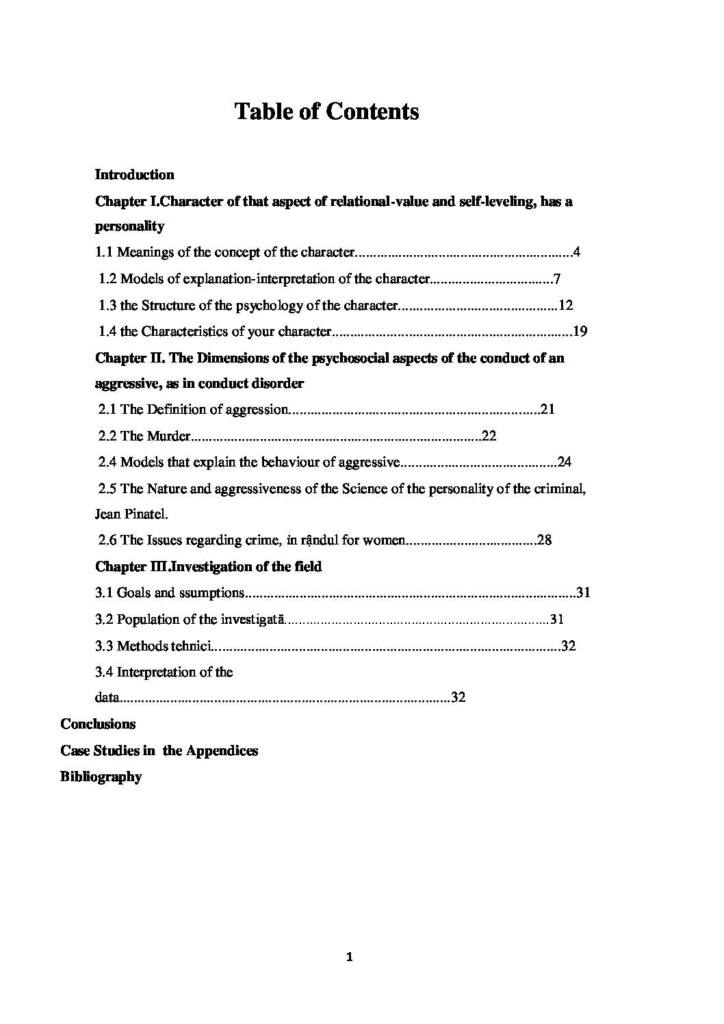 Aggressive Behavior in Women with Homicide notes
