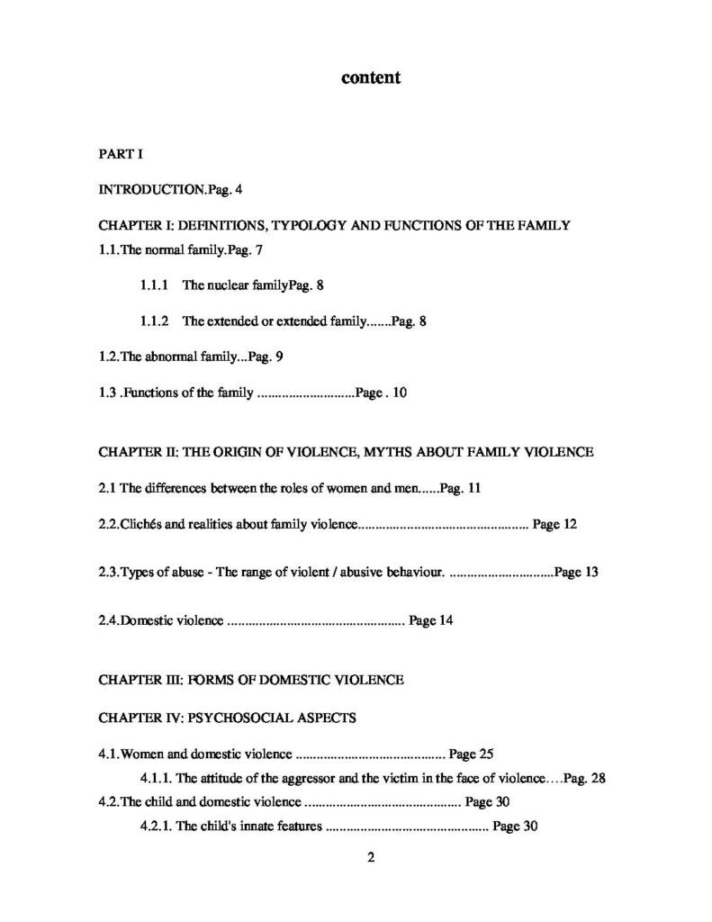 Forms of Domestic Violence – Psychosocial Aspects notes