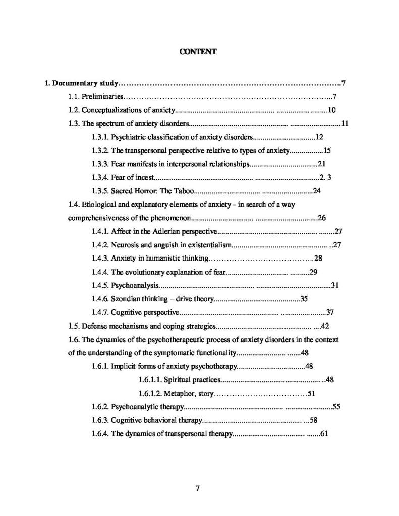 Psychodynamic Processes Involved in Anxiety Disorders study notes