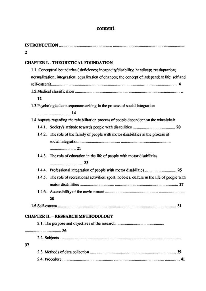Readaptation and Self-Esteem of People Dependent on Wheelchairs notes