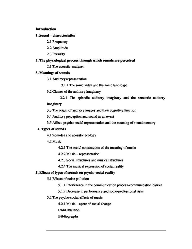The Implications of Sounds in Psycho-Social Life notes