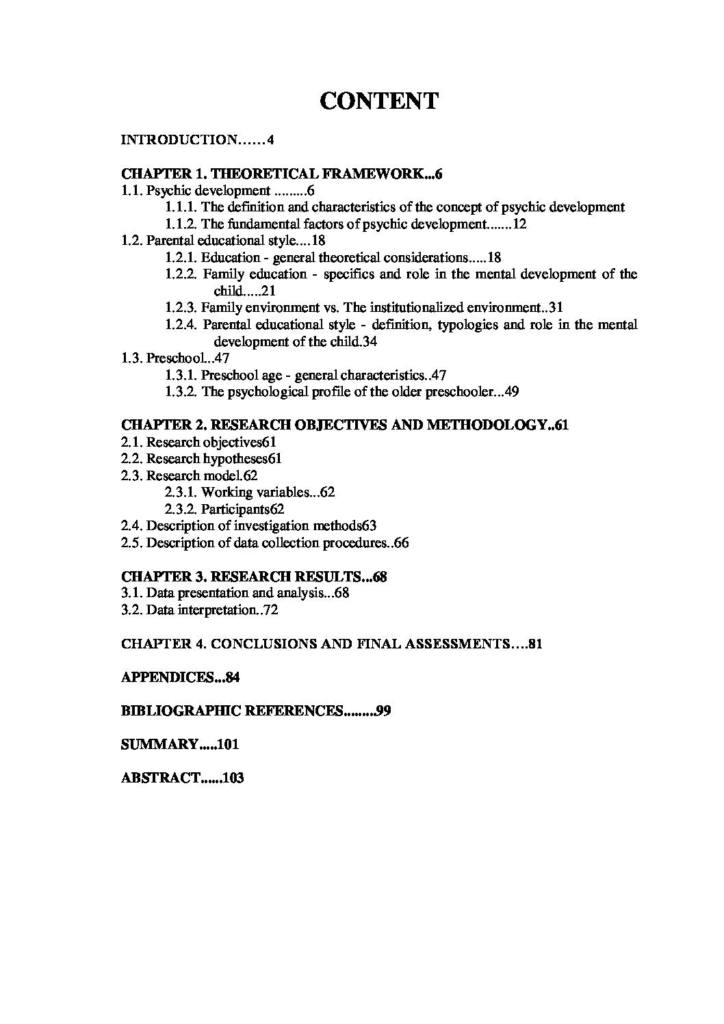 Parenting Style and Mental Development of Preschoolers notes