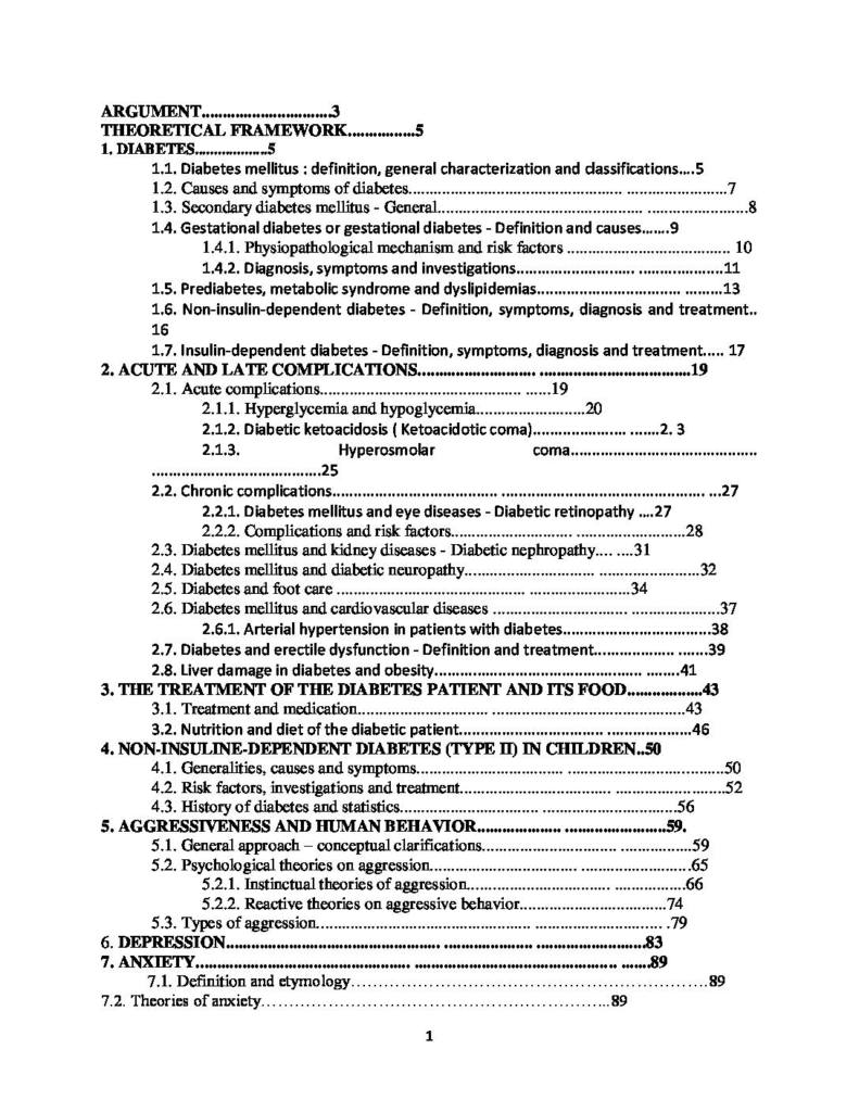 The Psychological Peculiarities of Diabetes Mellitus notes