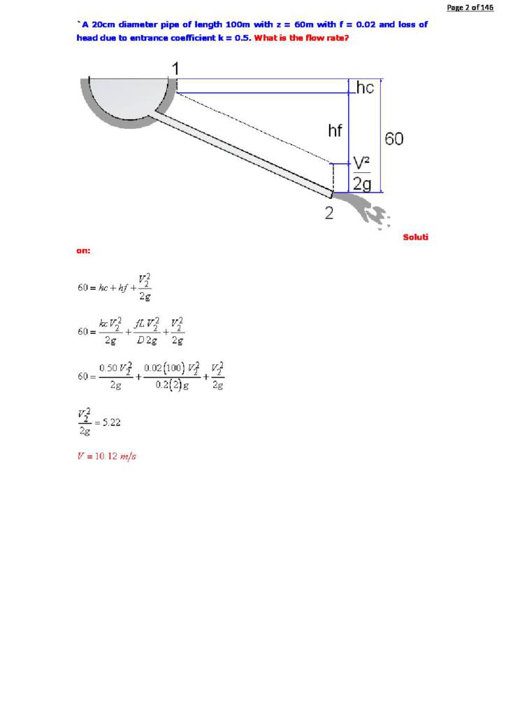 Fluid Mechanics (PHYS M7Z02) practice problems with solutions