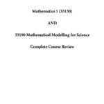 Mathematics 1 (33130) complete course review