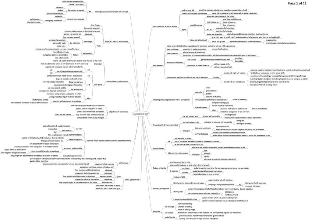 Personality (PSY2124) compiled mind maps