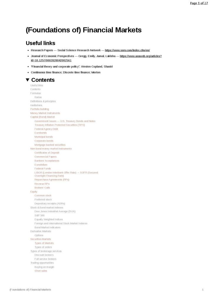 Notes for Foundations of Finance (FINCUB.0002.02) at New York